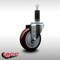 Service Caster 4'' SS Maroon Poly Wheel Swivel 1-1/8'' Expanding Stem Caster SCC-SSEX20S414-PPUB-MRN-118 - alternate 2